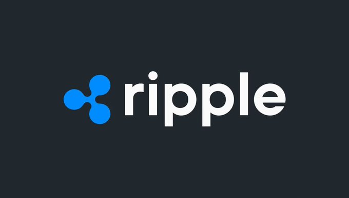 The image displays the Ripple logo, featuring its distinctive blue three-circle icon next to the "ripple" wordmark on a dark navy background. This branding accompanies news about Ripple's development of the XRP Ledger Lending Protocol for institutional on-chain lending.