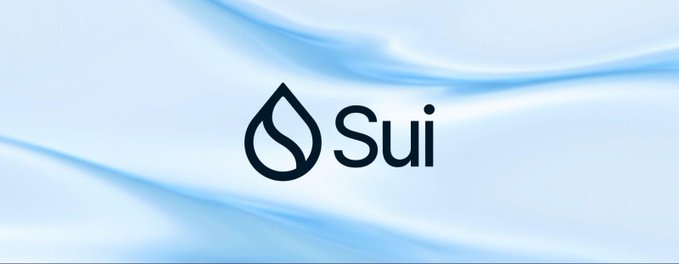 The image features an advertisement with a blue background that displays the word "Sui" written in black letters, along with a water droplet logo. The text indicates that Sui experienced another network outage after its mainnet temporarily stalled, causing transaction processing across the chain to pause for a period of time. The team confirmed the issue publicly and said developers were working on a fix while transactions remained delayed.