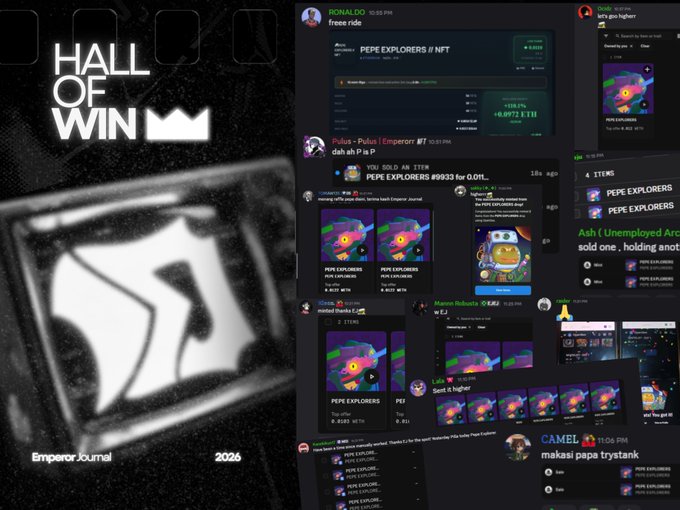 A photo of a poster with several posts, one of which says "Hall of Win" and contains multiple images related to online gaming and prizes. The other post is a conversation about gaming achievements, featuring multiple texts, including one discussing another person's win in online games. There are also texts referring to people who have played the game, posted in a chat room, and described as "a great player".