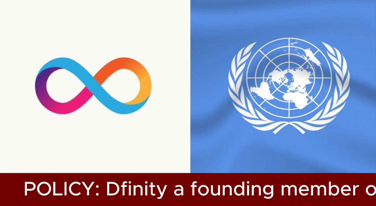 The image features a logo for the Dfinity Foundation, which is a non-profit organization based in London, UK. They are working with the United Nations Development Programme (UNDP) to promote blockchain technology. The UNDP has created an advisory group called the Blockchain Initiative, and they have chosen the Dfinity Foundation as one of their founding members. This collaboration highlights the potential for blockchain technology to revolutionize various sectors, including international development efforts.
