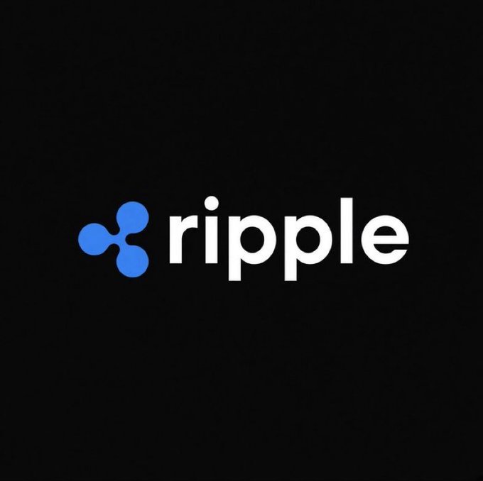 The image displays the Ripple logo, featuring a blue triple-bladed ripple symbol next to the white "ripple" wordmark on a black background. The logo ties directly to the accompanying post about Evernorth, the XRP treasury platform, potentially making a major $655 million XRP purchase next week.