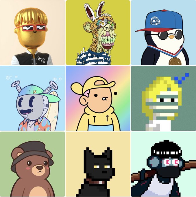 The image features nine different cartoon characters, each with their own unique style and pose. The characters include a bear, a robot, a dog, an elephant, a penguin, a rabbit, a cat, and a monkey. They are all dressed in colorful outfits that stand out against the light yellow background of the image. The post encourages people to "Focus on what is in the image" and emphasizes the importance of unity and collaboration among these characters.