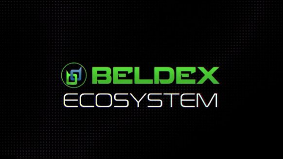 A dark green logo screen displaying "BELDEX ECOSYSTEM" branding.