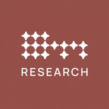 A maroon background features a white geometric pattern of connected dots above the word "RESEARCH." The image relates to the post by serving as a research-themed graphic accompanying news from K33 Research about declining Bitcoin spot trading volumes in July.