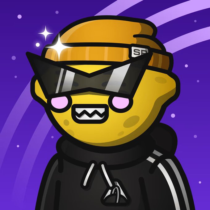 The image features a cartoon character wearing sunglasses and a hoodie hat, standing against a purple background with white stripes. The character has a yellow lemon head and appears to be smiling. There are also some stars visible in the image. The caption reads "Grail Acquired. Where my lemon headz @? Shoutout to @spacedfaceless for making this transaction smooth. @zubic_eth, my brother, thank you for welcoming me with open arms. Thank you for being a fucking".
