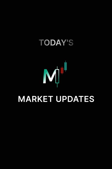 A black graphic reading "TODAY'S MARKET UPDATES" with an "M" candlestick logo, serving as a header image for a post discussing how crypto remains weak and disconnected from bullish macroeconomic signals like CPI, PPI, and the S&P 500 hitting all-time highs.