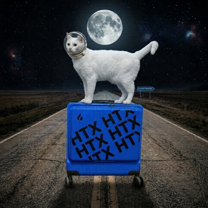 The image features a white cat with its head inside a blue suitcase. The cat appears to be looking out of an airplane window, giving it a unique appearance. The background of the image is filled with stars, creating a celestial ambiance. There are also some text elements visible in the picture, including "$wkc is the bullrun .", which refers to a popular blog that tracks the progress and schedule of the upcoming $1 book launch. This post seems interesting as it combines an unusual scenario with interesting information about the book launch for fans of the author's work.