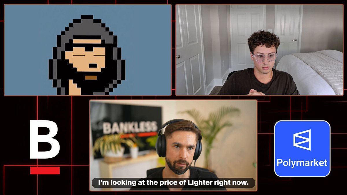 The image features three different people sitting at a table, each wearing headphones. The first person has a black hoodie on, while the other two individuals are wearing headphones that have "Lighter" written on them. They appear to be engaged in an online video call or chat session with someone named "Flip @trevor_flipper".