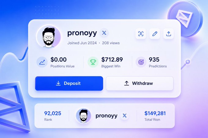 In the image, there is an online trading platform showcasing two individuals' profiles along with their trading history. One of the individuals has won $935 by making consistent trades at least three times a week. Another person in this profile wants to become a profitable trader and is currently earning only half as much or around $945 per month, which suggests that they are still a newbie trying to figure out how to trade for better profitability. The trading platform's user interface includes options like "deposit", "withdraw", and "view positions". Additionally, there is another person who has joined Polymarket recently at the beginning of 2014 and achieved $1229 in their first week of trading with a goal to become the most successful trader.