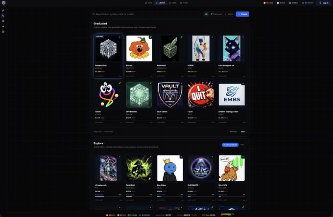 A screenshot of a cryptocurrency NFT marketplace interface showing collections like 'Snozabox Vault', 'Sikzfrz', 'ApeStock', 'PORK', 'Vault Games', 'FOMO', and 'DINO' with their floor prices.