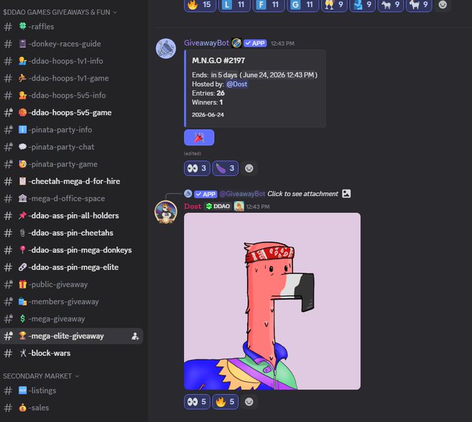 The image contains a screenshot of a gif or cartoon drawing that features a bird with an oversized head, wearing a bandana around its neck and a hat on its head. The main focus of the image appears to be related to social media and messaging, as it is tagged in a discussion thread about a "donkey in donkey" gif or cartoon art. The post in question discusses the gif or cartoon, providing information and tagging the relevant content. A link can also be seen pointing towards the gif or cartoon on a social media platform like Facebook or Instagram. The image appears to be part of a group chat or an online community where people are sharing ideas and discussing various topics related to digital art and communication tools.