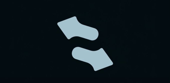 A stylized double-arrow swap/exchange icon in light blue against a black background, visually representing the concept of positioning or exchange central to the post about the overlooked aspect of $KNOTS.