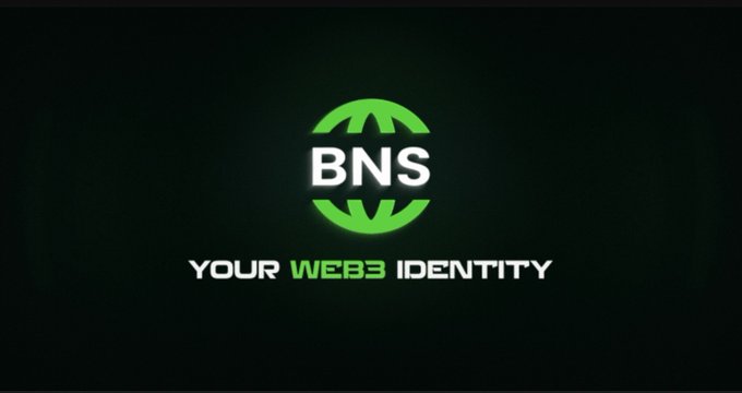 The image displays the Beldex Name Service (BNS) logo—a green and white circular emblem with "BNS" in the center—above the tagline "YOUR WEB3 IDENTITY" against a black background. This visual directly supports the post's message about how BNS simplifies complex Web3 addresses into human-readable identities across the Beldex ecosystem.
