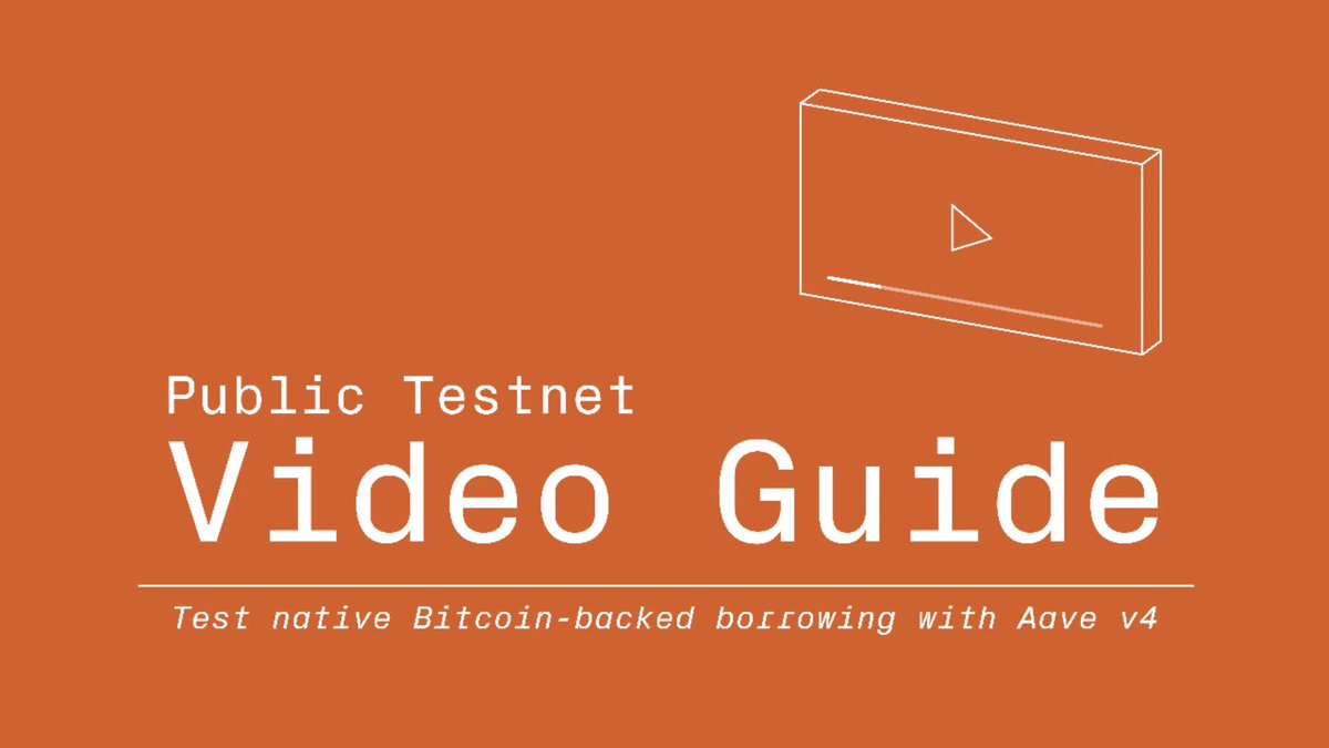 The image features a gray background with an orange banner that reads "Public Testnet Video Guide" written in white text. Below this, there's a small illustration of a Bitcoin transaction happening below a video player. The main focus of the image is on the Bitcoin transaction and its relationship to the Public Testnet Video Guide post.