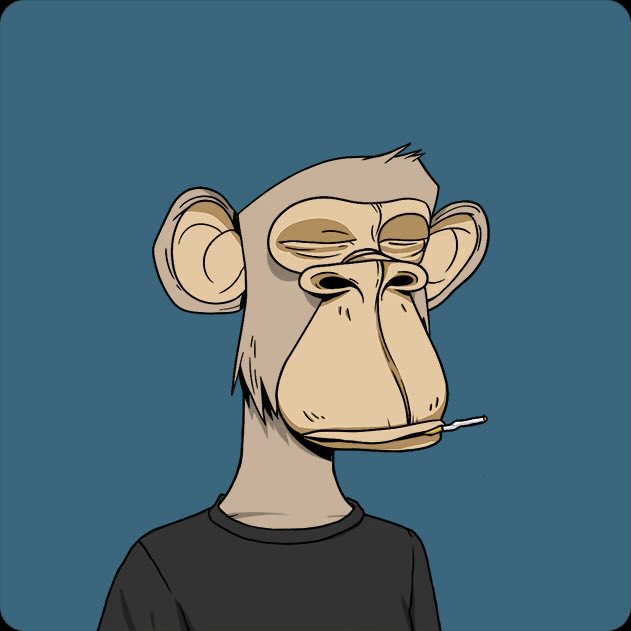 The image features a cartoon monkey wearing a black shirt, holding a cigarette between its teeth while sitting against a blue background. The caption below the image reads "Gm, interesting vibes in the @BoredApeYC I take one week off from the timeline and The Gaming Apes Show, come back and there's some nonsense seeping through my mute button Lots to talk about Monday 10 am EST I've got thoughts and would like to hear yours".