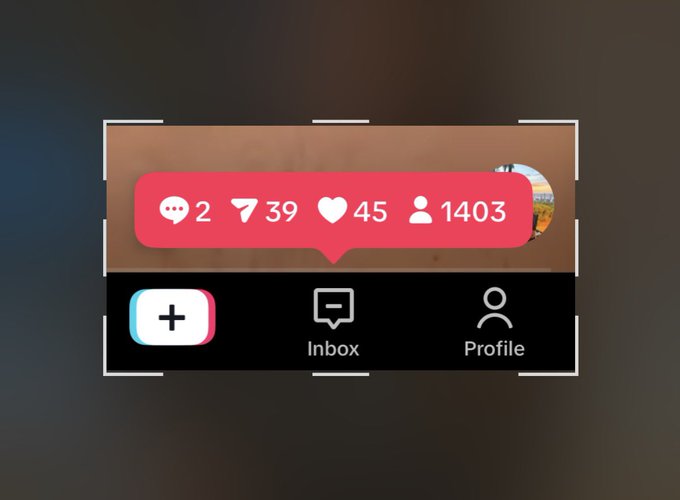 The image shows a TikTok profile overlay displaying engagement metrics of 2 comments, 39 shares, 45 likes, and 1403 followers, alongside "Inbox" and "Profile" navigation buttons. The post's caption "bonjour exit liquidity" appears to humorously mock the account's low engagement numbers, suggesting the profile is barely worth following despite having over a thousand followers with minimal interaction.