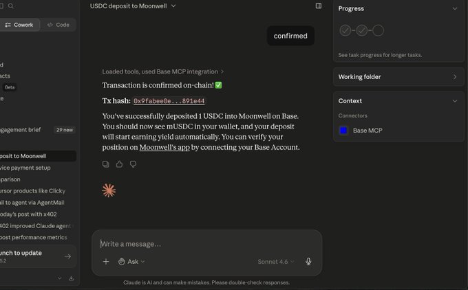 The image shows a computer screen displaying a message box with an email address, asking if the user would like to write a message or a chat. The text of the message box includes several options such as "ask", "clearly depreciated", "ask", and "ask". There is also a link in the message box that says "surreal i can have an agent manage my portfolio directly in claude cowork, hermes, codex trading, earning yield, borrowing, payments all uniquely enabled by being onchain where i don't need someone to give me permission to use my money possibilities are endless thanks to the". The image is related to a post that talks about how to use an email account for managing one's portfolio.