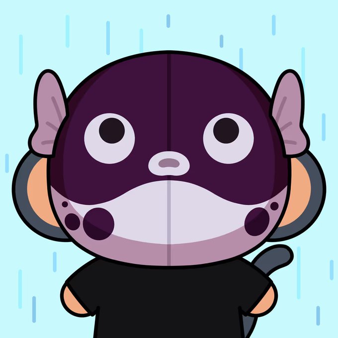 A cartoon chimp NFT character with large round eyes and purple head markings stands against a light blue background with rain-like streaks, accompanying a post about a "Chimpers" NFT sale where "Maere" sold for 0.6000 WETH (~$1,148) at Rare rarity, with wallet addresses 0x52c9...f720 and 0x4f46...5f96 and 5% royalties going to Dojo Reserve, IP growth & Collector Hub.