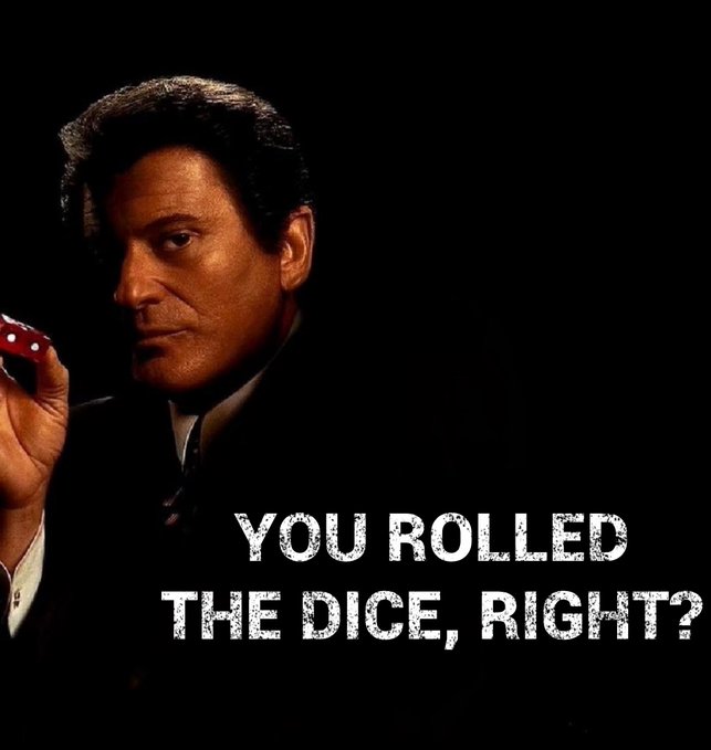 A man in a suit holds up a red die in the darkness, accompanied by the text "YOU ROLLED THE DICE, RIGHT?"

The image appears to be a meme referencing BIP110, likely alluding to a recent decision or proposal in the Bitcoin community, humorously questioning whether those involved considered the potential consequences of their "roll of the dice."