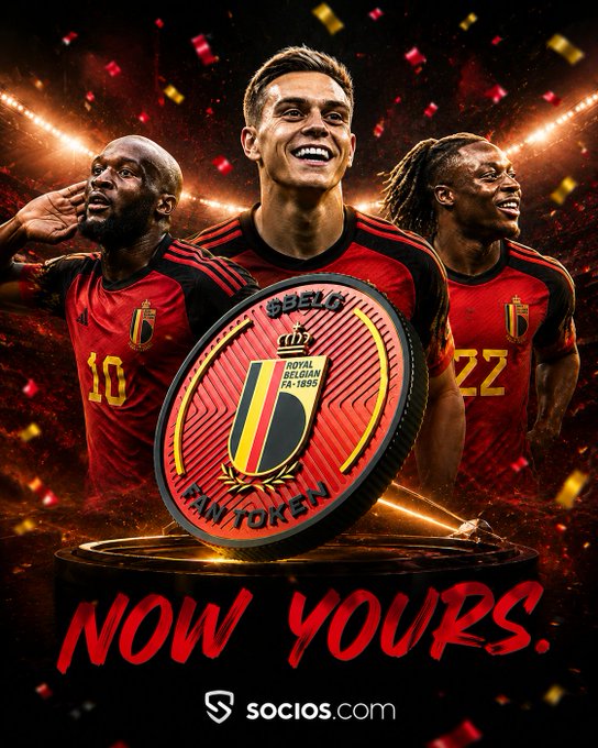 The image features three men wearing red jerseys with the number 10 on them, standing together against a black background. The text "Now Yours" is written above their heads, suggesting that they are promoting an event or product related to soccer. The image also includes confetti and a trophy in the bottom right corner, which could be associated with a sports competition or celebration.