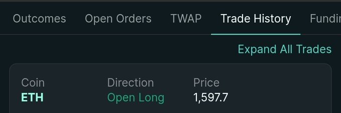 An image of a trading screen showing various data such as price, direction, and quantity. A quote from an Ether trader stating "I will buy your fear on ETH all the way to zero" is displayed below the screen. The text appears to be in an old-style serif font with a blue color that makes it stand out against the green background of the image.