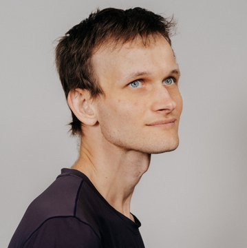 A young man with short brown hair and light blue eyes looks off into the distance, his expression hopeful. The image accompanies a post about Ethereum's forecasted price surge, with the man's upward, optimistic gaze suggesting expectation of a positive market outcome.