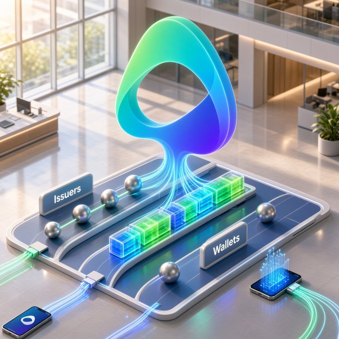 A futuristic 3D illustration depicts the Base logo hovering above a circuit board with sections labeled 'Issuers' and 'Wallets'.