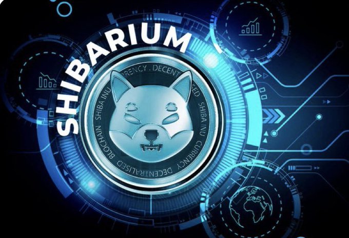 The image features a futuristic, high-tech graphic showcasing the Shiba Inu logo prominently in the center, encircled by the bold text "SHIBARIUM" alongside tech-inspired elements like circuits, data icons, and a globe with a chart. Surrounding text includes phrases like "DECENTRALISED BLOCKCHAIN," "SHIBA INU," and "CURRENCY," reinforcing the image's theme as a representation of the Shibarium ecosystem's advanced capabilities that could potentially drive $SHIB toward the $0.01 target.