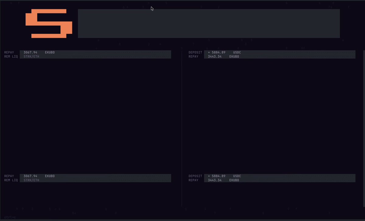 The image shows a screenshot of a website called "strk20". It appears that the website has a dark background, which contrasts with the orange letters displayed at the top left corner. The text "strk20 enables privacy for every single erc20 token." is written in white and orange font on this screen. This message seems to be related to the content of the image or possibly an advertisement.