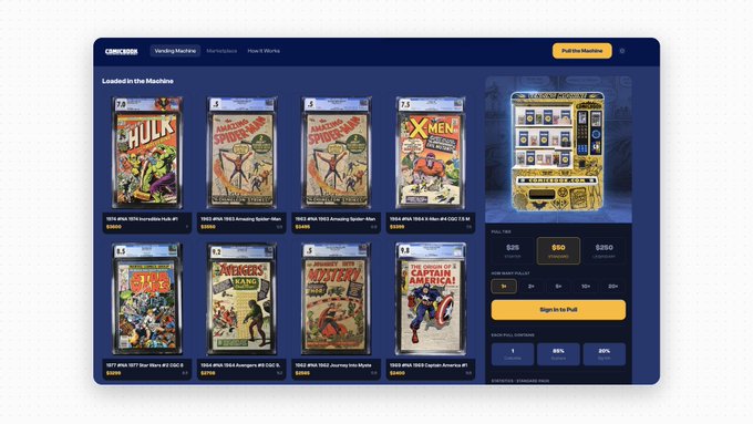 The image shows a computer screen displaying a website called "solana.com", which appears to be selling comic books, specifically Marvel Comics. There are multiple comic book covers displayed on the site's pages, showcasing various characters and stories. The website also has a search bar for users to find specific comic books or browse through different categories of comic books available.

The post that this image is related to is titled "Solana". It seems like someone posted about the Marvel Comics collection on solana.com, possibly discussing their favorite comic book series or sharing recommendations with others who are interested in reading them.