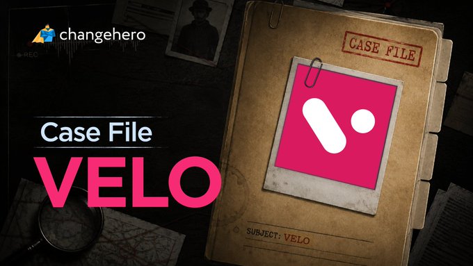 The image shows a folder titled "VELO" sitting next to a magnifying glass. It appears that the folder contains some kind of information or data related to cryptocurrency. The focus of the image seems to be on the case file and its potential implications for migrant workers in Southeast Asia, with discussions around the challenges they face when trying to send money back home using existing financial systems.