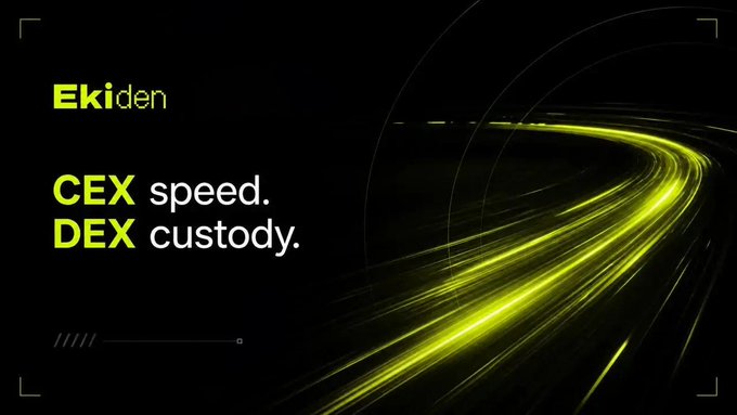 The image features an advertisement for Ekiden, which is a company that provides airdrops for users who want to earn points or rewards by participating in various competitions. The ad displays a bright yellow line with a green background, representing the concept of an airdrop and its purpose. It also includes text that explains what an airdrop is and how it works. The image seems to be related to the post about Ekiden's new airdrop, as it highlights the company's offerings in a visually appealing manner.