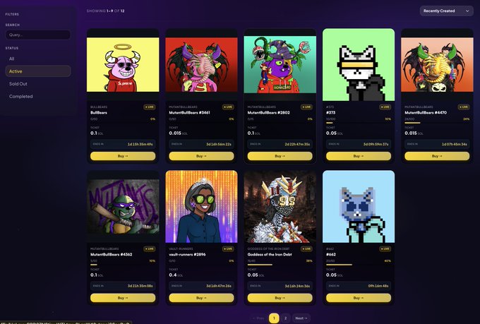The image features an online marketplace dedicated to pixel art, where various artists display their creations for sale. The marketplace is divided into a series of categories or "lists", each showcasing different kinds of pixel art. These lists include items like animals, humans, and even robots. Several artists are present in the image, with one artist being particularly prominent in the center area, surrounded by other artists' works on either side.

There's also an item called "Raffles" listed under some of these categories, which might be related to a competition or prize offered for certain artwork submissions. The post suggests that this pixel art marketplace could be popular among collectors and enthusiasts who appreciate the diverse range of items available for purchase online.