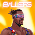 The image shows a stylized digital avatar of a Black man with dreadlocks and futuristic pink sunglasses, wearing a colorful outfit, set against a yellow background with the text "BALLERS" at the top. The NFT-style character fits the post's call to "bring back NFTs," as the artwork resembles the kind of profile-picture NFT collections that were popular during the crypto art boom.
