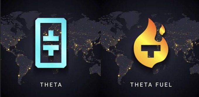 "Theta Fuel" is written above a flame logo, while "THETA Fuel" is below it. The text suggests that investing in both Theta Fuel and THETA Fuel could be beneficial for those who want to accumulate wealth over time.