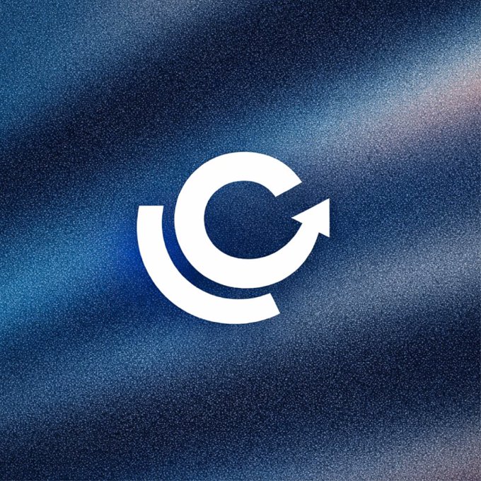A white refresh/reload icon with a circular arrow design on a dark blue textured background.