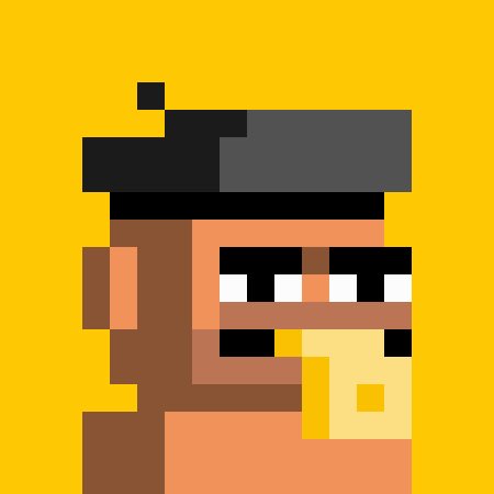 A pixel art Minecraft-style character with sunglasses and a gold grill on a yellow background.