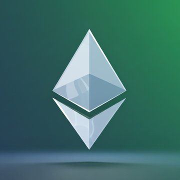 The image displays the Ethereum logo—a geometric diamond-shaped symbol in light blue/gray—against a dark teal gradient background. It visually represents Ethereum's price surge to $1,954, as mentioned in the alert, reinforcing the cryptocurrency's identity alongside the significant market movement.