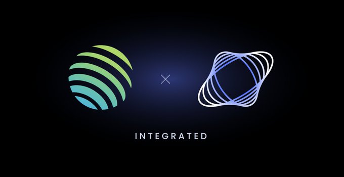 Two logos separated by an '×' with the text 'INTEGRATED' beneath, set against a dark background.