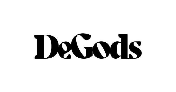The bold black text logo 'DoGods' is displayed on a plain white background.