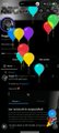 A dark-themed chat or messaging interface featuring multiple colorful heart-shaped avatars (in pink, orange, green, and blue) arranged vertically.