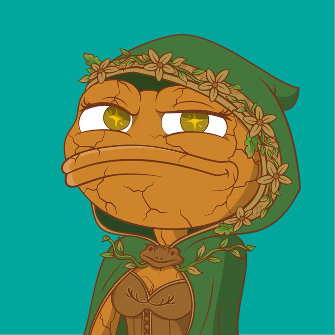 An anthropomorphic loaf of cinnamon raisin bread with a cracked crust, starry eyes, and a green leaf crown with vines and a small frog clasp on her cloak, perfectly embodies the festive spirit of National Cinnamon Raisin Bread Day as the playful "loaf" referenced in the caption.