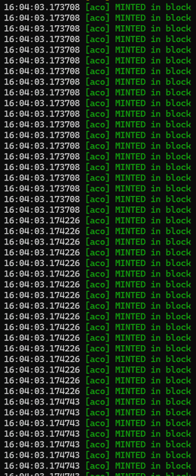 The image shows a long row of numbers written in black and green text against a gray background. The numbers are arranged in ascending order from left to right, with each number being followed by its corresponding green block letter "k". The numbers range from 16 to 18, and they appear to be part of a code or message related to MintedNFTs.