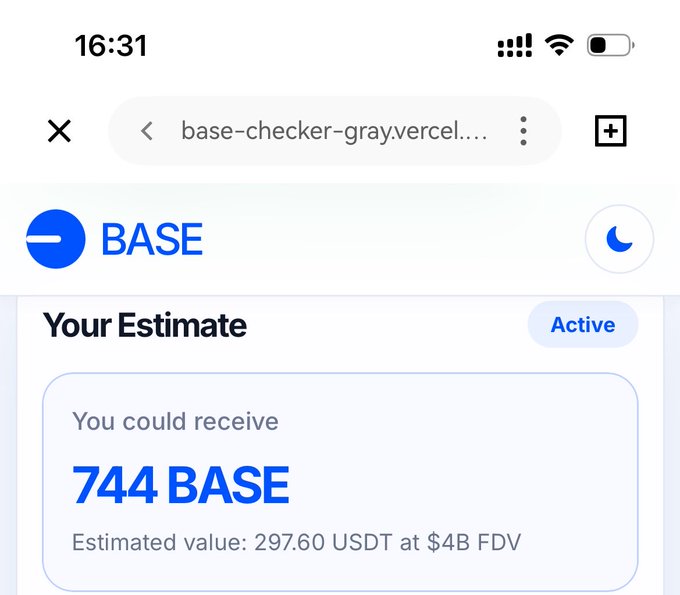 The image shows a screenshot of a mobile device displaying a message from an entertainment app. It says, "The latest Base entertainment airdrop has arrived—feeling happy for a moment. Everyone, go check it out—should be there for all of you. Adding a touch of coolness to this scorching summer." The app is promoting the release of a new base-checkered graywerce game. It seems that someone in the image received an estimate value of $497.60 USDT at $4.84 FVD, and it has been described as the "most awesome game ever created!" by users who have already played the game.