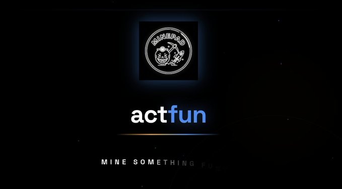 !" act fun" is written in white letters above a black square that has a cartoon cat on it.