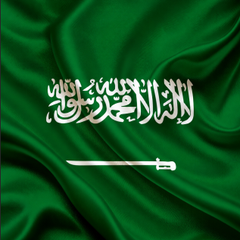 The Saudi Arabian flag is shown amidst news of the country's oil production hitting a 36-year low due to attacks on its export routes.