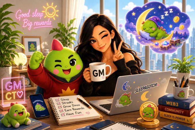 The image features a woman sitting at her desk with a laptop open in front of her. She has a green monster toy next to her, which appears to be a character from a video game or animated movie. The woman also holds a coffee cup on the desk and is wearing a black top. In the background, there are several books scattered around the room, indicating that she might be working on a project or studying.

The image seems to be related to the post about why most crypto games fail because it portrays a scene from a video game or animated movie where the main character has to grind tasks in order to progress through levels and achieve their goals. The woman's actions of grinding tasks at her desk can be seen as an example of treating users like workers, which is a common issue with many existing crypto games that fail to engage players effectively.