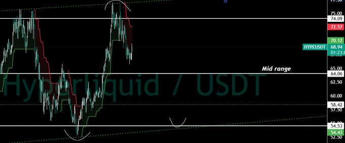 This image depicts an array of technical indicators used by traders for making trading decisions. One of these indicators is the HyPro Liquidity Index (HLQ), which is shown at the top of the image. The HyPro Liquidity Index measures the amount of liquid in a market, and its color ranges from green to red depending on the current state of the index's range relative to its maximum value. The text indicates that if the index reaches $50 or above within this range, it is considered "middle-range". The image suggests that the trader has a focus on the HyPro Liquidity Index and may be making a decision based on whether the index's mid-range lies below or above $50.