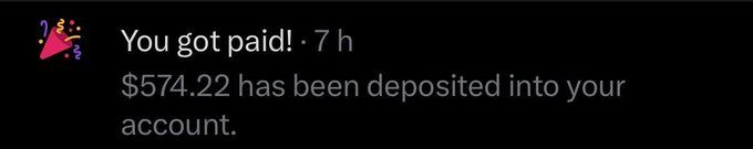A notification showing a deposit of $574.22 accompanies a post lamenting how $HYPE tokens have lost significant value—from 250+ down to 0.718—highlighting the impact of inflation on the token's purchasing power.