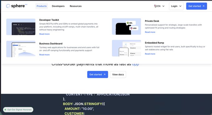 The image appears to be an screenshot of a website where users can get started offloading their transactions. The webpage has various options such as a developer tool, private dashboard, business dashboard or login page for logins. It is important to note that this screenshot is part of a larger post which provides more information about the app and its features.